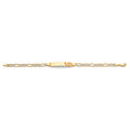 14K 2T Figaro WP 15 Years ID Bracelet