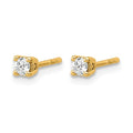 14k White Gold 1/6 Carat Lab Grown Diamond Stud Earrings