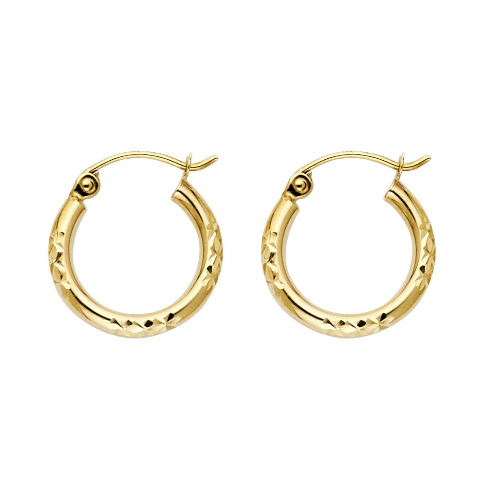 14KY DC Hoop Earrings