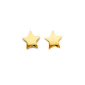 14KY Star Push Back Earrings