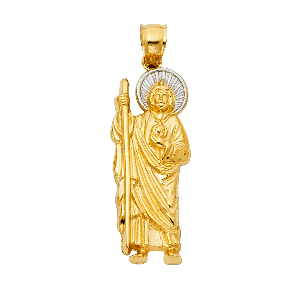 14K 2 Tone St. Jude Thaddeus Pendant