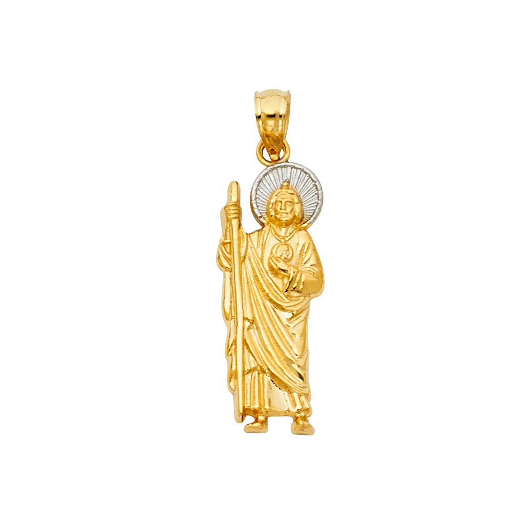 14K 2 Tone St. Jude Thaddeus Pendant