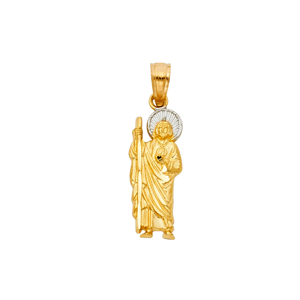 14K 2 Tone St. Jude Thaddeus Pendant