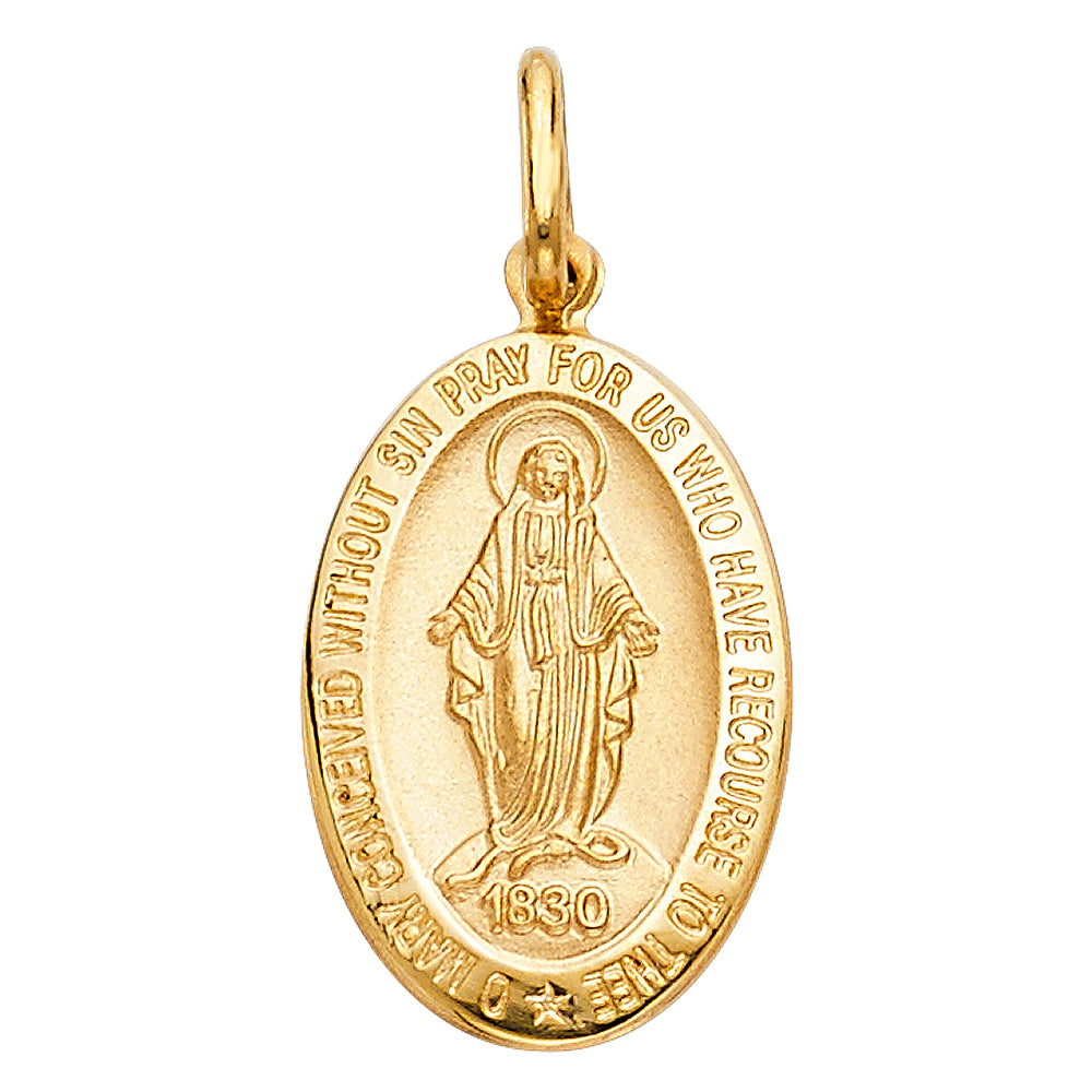14K Yellow Gold Miraculous Medal