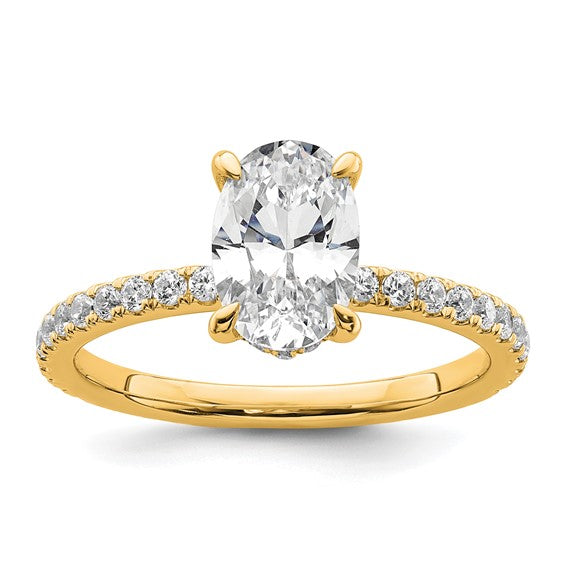 14k 1 7/8 Carat Certified Lab Grown Diamond Engagement Ring